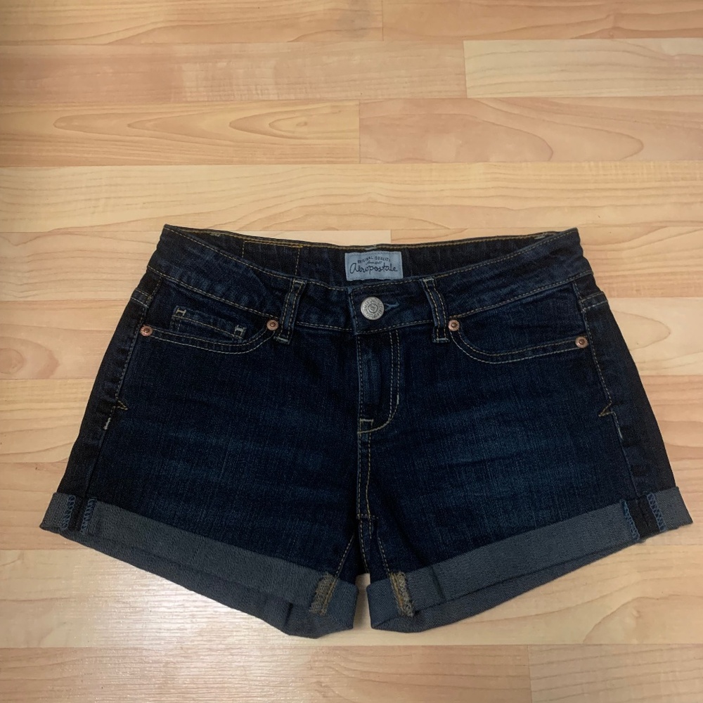 Aeropostale Jean shorts dark denim size 0 new